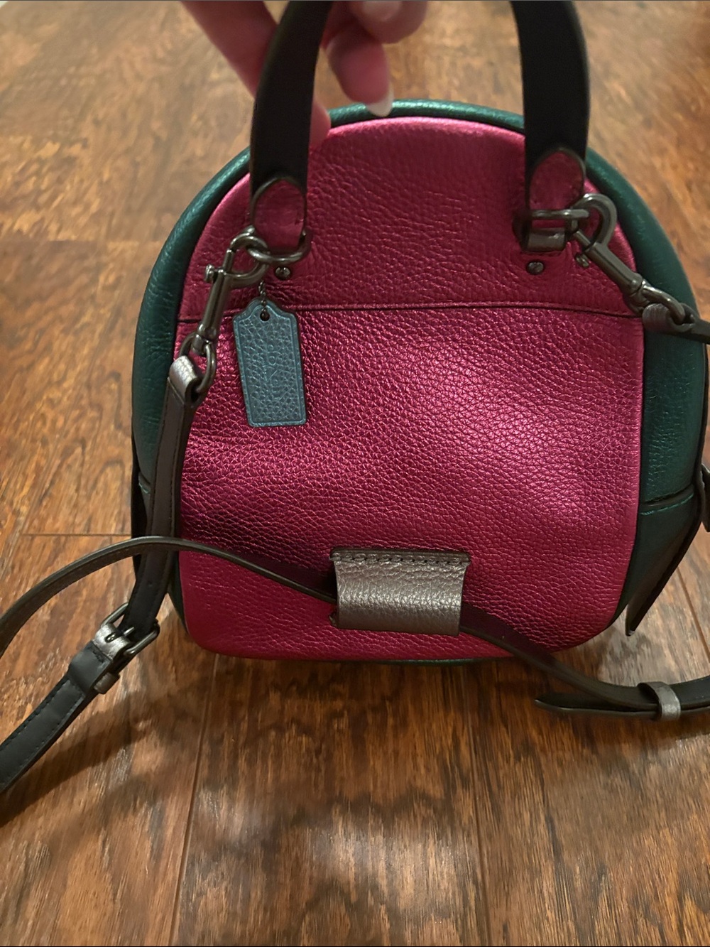 Coach Metallic Colorblock small backpack - Picture 4 of 6